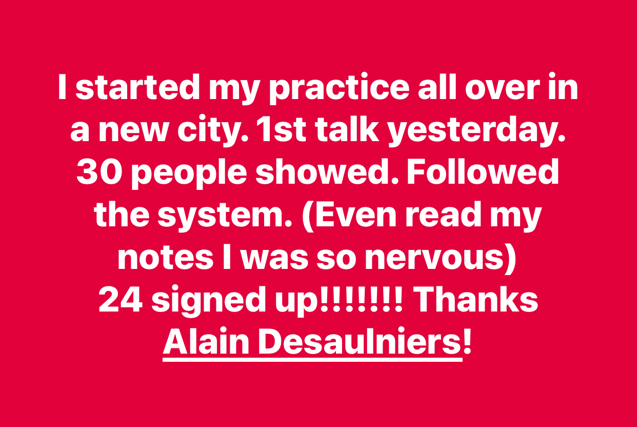 Client testimonial screenshot